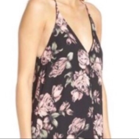 (Sold) Leith Nordstrom Black Rose Sleeveless Maxi - Picture 3 of 8